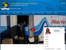Tablet Screenshot of californiamoving.com
